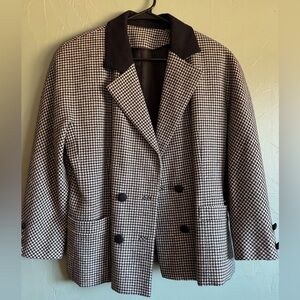 Women's Houndstooth Double-Breasted Jacket